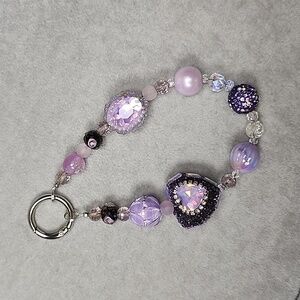 🔥🔛SALE🔥Purple Crystal Keychain/ Wristlet/ Phone Charm/ Bag Charm